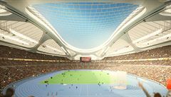 Centrální stadion v Tokiu dle návrhu od Zaha Hadid Architects pipomínal...