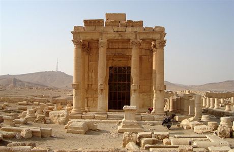 Chrm Baal-Shamin, jedna z nejcennjch pamtek z komplexu antickch ruin...
