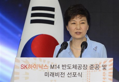 Jihokorejská prezidentka Pak Kun-hje,