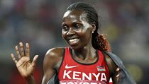 Keňanka Hyvin Kiyengová Jepkemoiová nenašla na 3000 metrech přemožitelku.