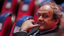 Prezident UEFA Michel Platini na losování Evropské ligy.