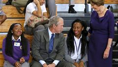 George Bush s manelkou se 28, srpna 2015 vrátili do New Orleans.