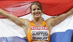 Nizozemka Dafne Schippersová slaví stíbro ve sprintu na 100 metr.