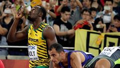 Usain Bolt ped rozbhem na 100 metr.