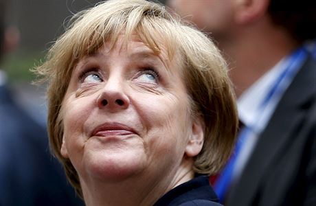 Kancléřka Angela Merkelová na mimořádném summitu eurozóny.