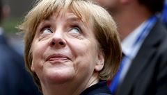 Kancléřka Angela Merkelová na mimořádném summitu eurozóny.