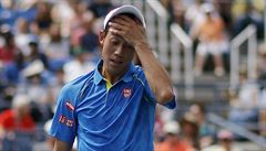 Kei Niikori v prvním kole US Open.