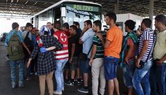 Migranti v rakouském Nickelsdorfu. | na serveru Lidovky.cz | aktuální zprávy