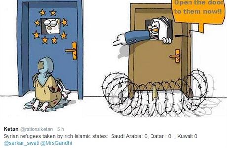Státy Perského zálivu a uprchlická krize.
