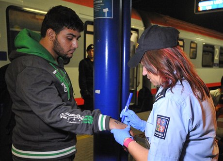 Policie byla na píjezd migrant nachystaná.