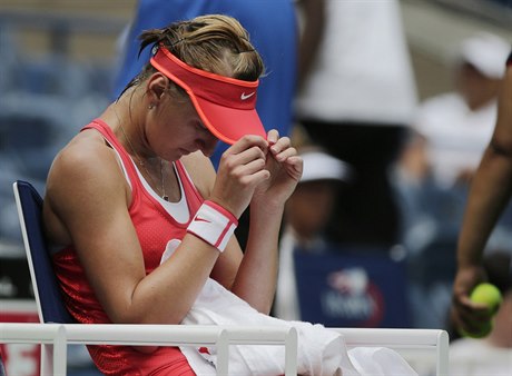 Tereza Smitková smutní po vyřazení z US Open.
