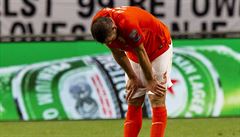 Zklamáný nizozemský fotbalista Stefan de Vrij.