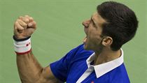 Srbsk tenista Novak Djokovi slav triumf na US Open.