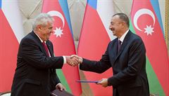 Prezident Miloš Zeman (vlevo) a jeho ázerbájdžánský protějšek Ilham Alijev... | na serveru Lidovky.cz | aktuální zprávy