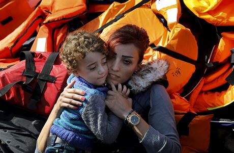 Syrská uprchlice s díttem