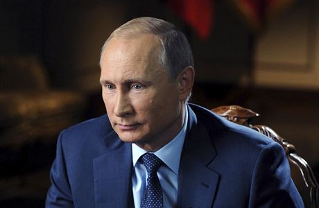 Vladimir Putin pi rozhovoru v Moskv.