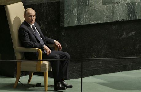 Vladimir Putin na pondlní veobecné rozprav Valného shromádní OSN.