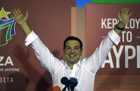 Alexis Tsipras se raduje - zvítzil.