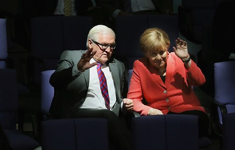 Nmecký prezident Frank-Walter Steinmeier a kancléka Angela Merkelová.