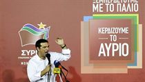 Alexis Tsipras promlouv ke svm stoupencm.