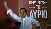 Alexis Tsipras ve volebnm tbu Syrizy.