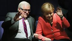 Nmecký ministr zahranií Steinmeier s kanclékou Merkelovou