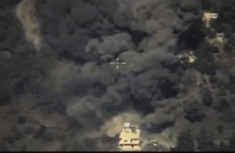 Zábry nálet ruských letadel v Sýrii.