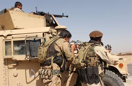 Afghántí vojáci v bitv o msto Kunduz.