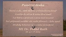 Pamětní deska Davida Ratha