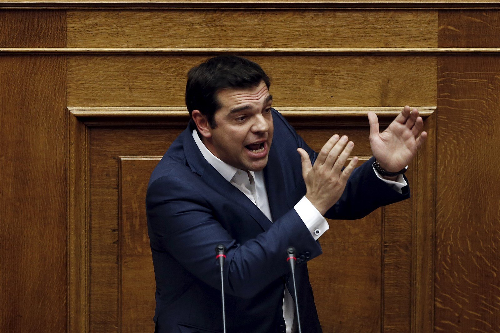 Alexis Tsipras p�ed hlasováním o d�v��e vlády.