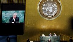 Prezident Milo Zeman na ve veobecné rozprav na Valném shromádní OSN.