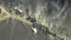 Ruské ministerstvo obrany zveejnilo zábry zachycující letecké údery v Sýrii...