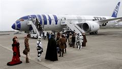 Postavy Star Wars na palub letu