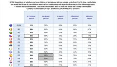 Jen 12 % �ech� by nevadilo, kdyby jejich dít� chodilo s muslimem. 20 % by...