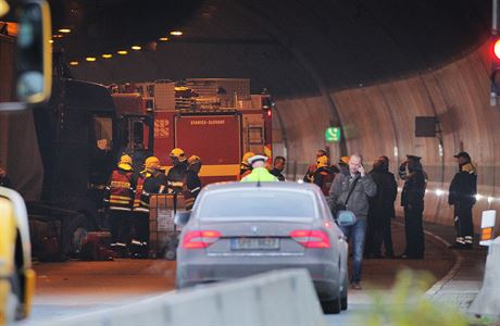 Nehoda kamionu na dálnici D5. (ilustraní snímek)