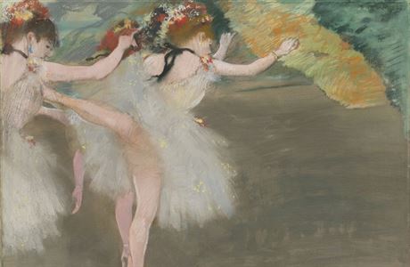 Edgar Degas: Danseuses en blanc (okolo 1878). Odhadovaná cena 1825 milion...