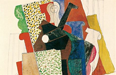Pablo Picasso: Femme  la Guitare dans un Fauteuil, (19151916). Odhadovan...