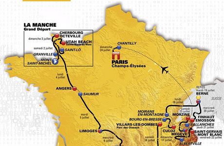 Trasa Tour de France 2016.