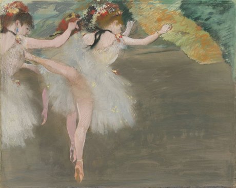 Edgar Degas: Danseuses en blanc (okolo 1878). Odhadovaná cena 1825 milion...