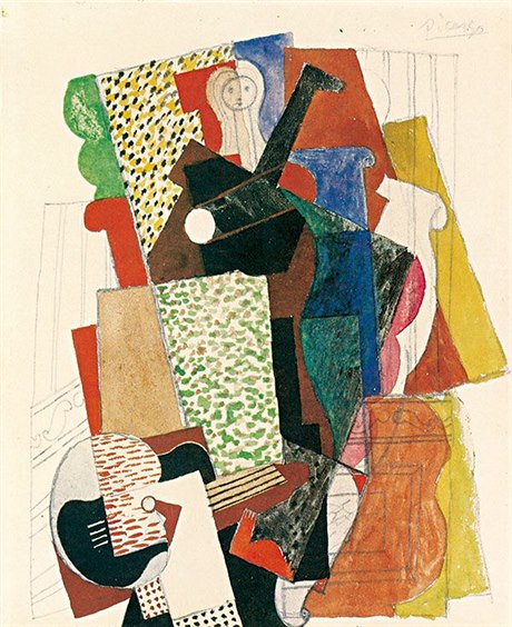 Pablo Picasso: Femme á la Guitare dans un Fauteuil, (19151916). Odhadovaná...