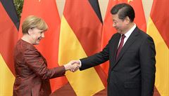 Angela Merkelová a ínský prezident Si in-pching.