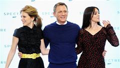 Lea Seydoux, Daniel Craig a Monica Bellucci.
