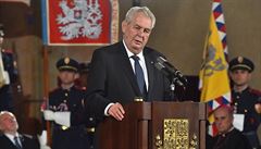 Prezident Miloš Zeman (na snímku) při příležitosti výročí vzniku samostatného...