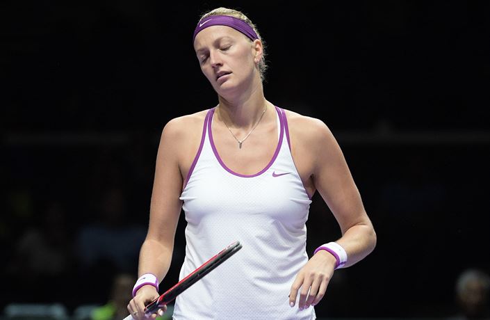 Zklamaná Petra Kvitová