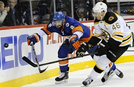 David Krejí v zápase proti New York Islanders pispl svou asistencí k výhe...