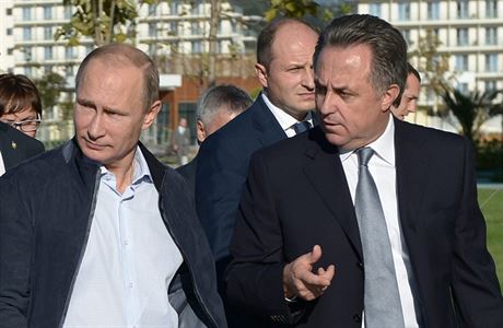 Vitalij Mutko (vpravo) s prezidentem Vladimirem Putinem