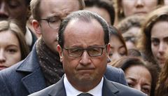 Francouzský prezident Hollande uctil památku obtí teroristických útok v...