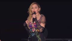 Zpvaka Madonna bhem svého vystoupení ve Stockholmu.