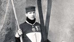 Bohumil Hanč, několikanásobný lyžařský mistr Království českého.