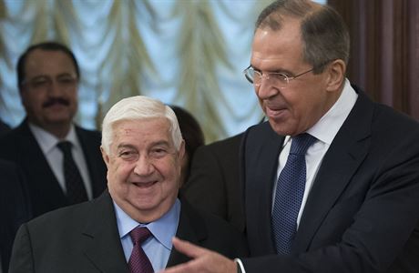 Rusk ministr zahrani Sergej Lavrov a jeho syrsk protjek Vald Mualim k...